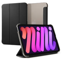 iPad Mini 6 Case Liquid Air Folio in black showing the front, back and inside